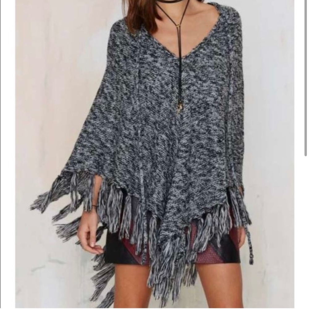 Nasty Gal- Fringe Poncho